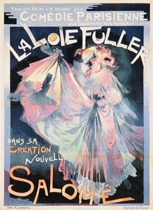 Affisch för Loie Fuller som "Salome" på Comedie Parisienne